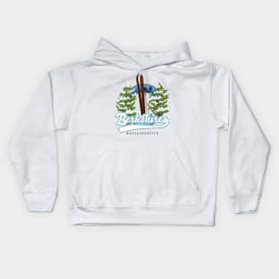 Berkshires Massachusetts Ski logo Kids Hoodie